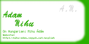 adam mihu business card